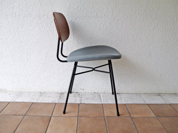 グラフ graf プランクトンチェア Plankton chair H ダイニングチェア チーク材×スチール脚 ファブリックシート ポルトグレー インダストリアルデザイン A ◇