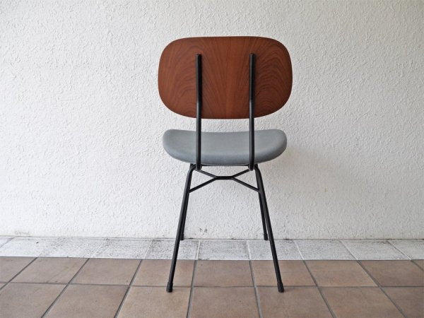 グラフ graf プランクトンチェア Plankton chair H ダイニングチェア チーク材×スチール脚 ファブリックシート ポルトグレー インダストリアルデザイン B ◇