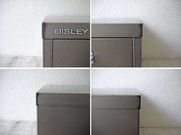 ビスレー BISLEY ベーシック BASIC シリーズ マルチ収納ケース 3段 ミニキャビネット グレー ガンメタル 書類ケース レターケース オフィス家具 英国 廃番 希少 ◇