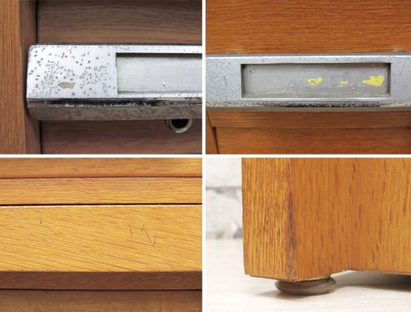 キハラ KIHARA 図書館キャビネット カードケース 抽斗45杯 スライド天板 ネームホルダー付 レトロ 店舗什器 B ●