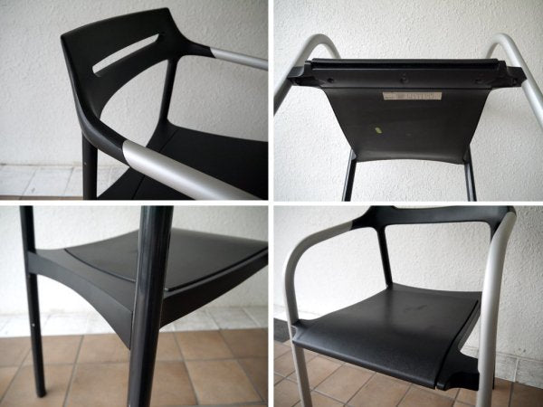 ウィルクハーン Wilkhahn 310/3 Senzo Chair スタッキング アームチェア 2脚セット ブラック 廃番 ◇