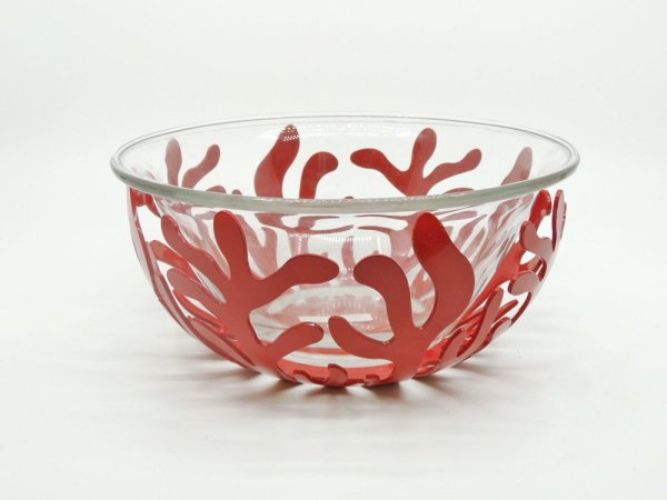 アレッシー ALESSI メディテラーネオ Mediterraneo フルーツホルダー スチール製 ボウル Sサイズ LPWK Emma Silvestris 2005 レッド ●