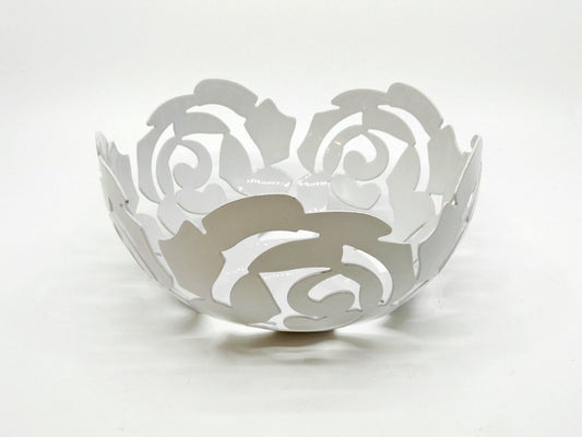 アレッシー ALESSI ラ・ローザ LA ROSA フルーツホルダー スチール製 ボウル Sサイズ LPWK Emma Silvestris ライトグレー ●