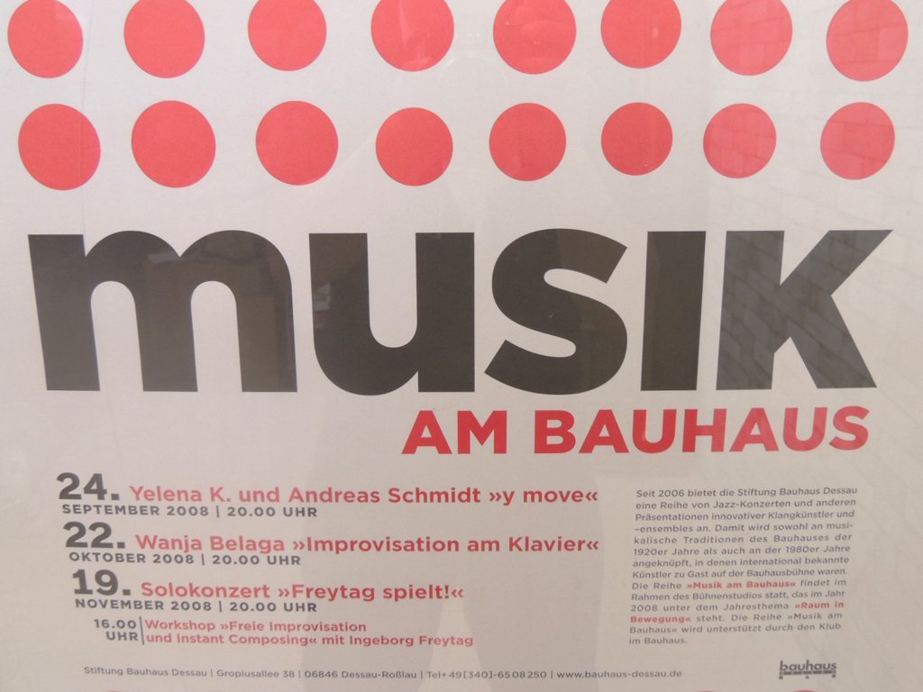 バウハウス Bauhaus ムジーク (ミュージック) Musik am Bauhaus2 額付 グラフィック アートポスター 2008年 音楽 ミッドセンチュリー モダニズム ●
