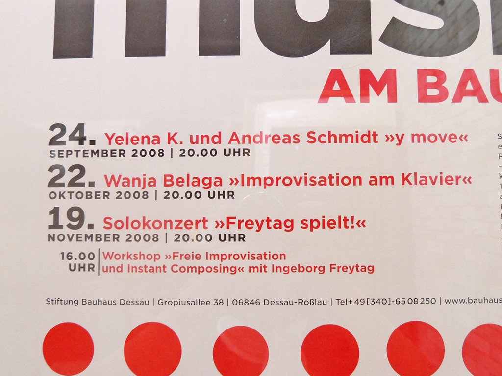 バウハウス Bauhaus ムジーク (ミュージック) Musik am Bauhaus2 額付 グラフィック アートポスター 2008年 音楽 ミッドセンチュリー モダニズム ●