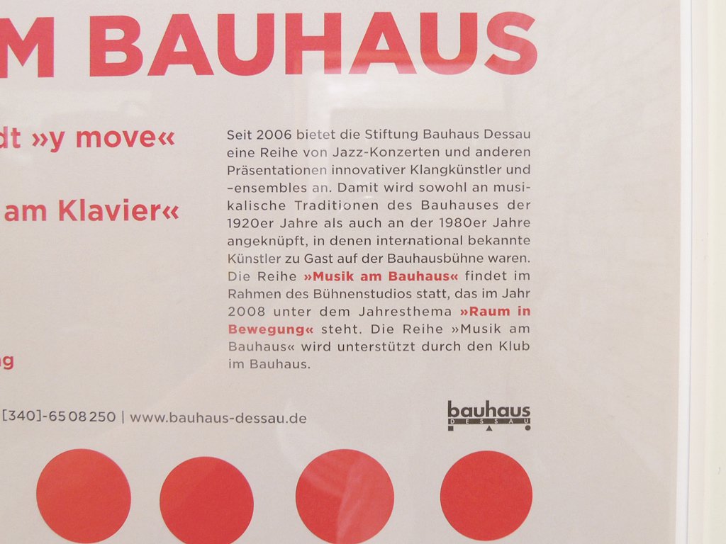 バウハウス Bauhaus ムジーク (ミュージック) Musik am Bauhaus2 額付 グラフィック アートポスター 2008年 音楽 ミッドセンチュリー モダニズム ●