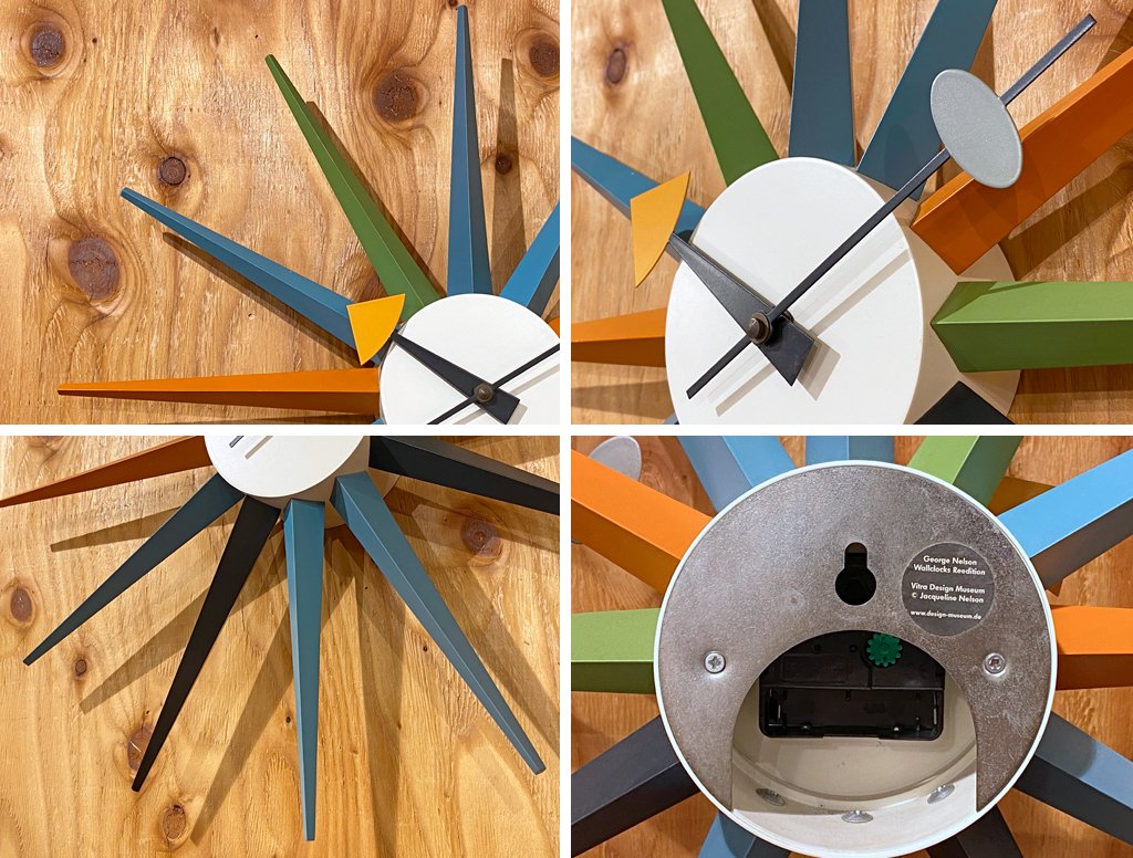 ヴィトラ Vitra ジョージネルソン George Nelson サンバースト Sunburst Clock 壁掛け時計 ウォールクロック マルチカラー ミッドセンチュリー ■