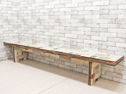 ピート・ヘイン・イーク Piet Hein Eek スクラップウッド パイリング ベンチ SCRAPWOOD PILING BENCH オランダ ●