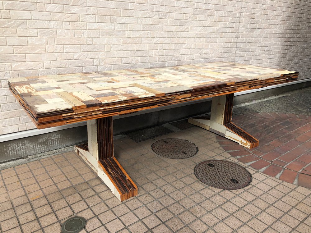 ピート・ヘイン・イーク Piet Hein Eek スクラップウッド パイリング テーブル SCRAPWOOD PILING TABLE オランダ ●