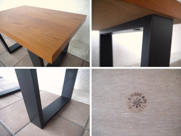 ランドスケーププロダクツ Landscape Products スクエアレッグテーブル SQUARE LEGS TABLE ローテーブル チーク材 Sサイズ 廃番 ◇