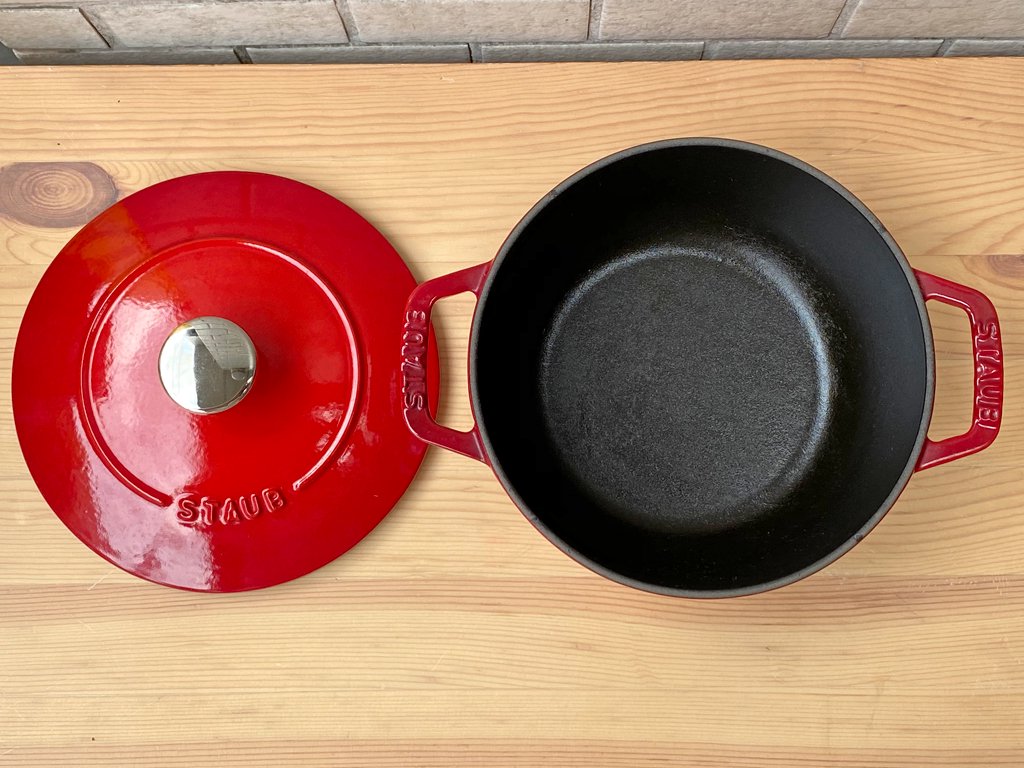 ストウブ staub ワナベ Wa-NABE Sサイズ チェリー色 キャセロール 両手鍋 IH対応 フランス製 ■