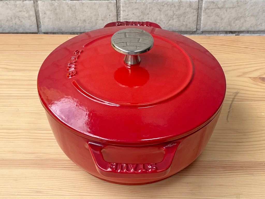 ストウブ staub ワナベ Wa-NABE Sサイズ チェリー色 キャセロール 両手鍋 IH対応 フランス製 ■