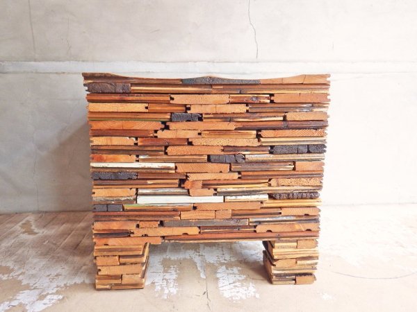 ピート・ヘイン・イーク PIET HEIN EEK スクラップウッド パイリング スツール SCRAPWOOD PILING STOOL オランダ CIBONE取扱 ♪