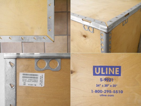 ユーライン ULINE ウッドクレイト Wood Crate コンテナボックス ウッドボックス ACME Furniture取り扱い 工業系 ◇