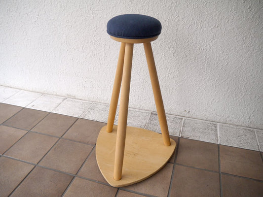 コサイン cosine キッチンスツール Kitchen Stool ブルー 旭川家具 現状品 定価￥41,800- ◇