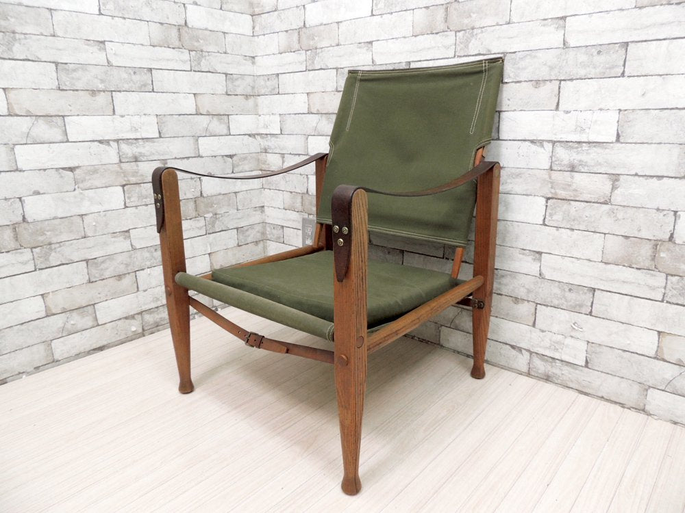 ビンテージ サファリチェア Safari chair オーク材 コーア・クリント Kaare Klint デザイン デンマーク ●