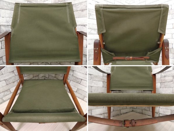 ビンテージ サファリチェア Safari chair オーク材 コーア・クリント Kaare Klint デザイン デンマーク ●