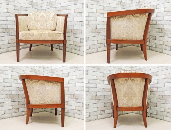 ドレクセル ヘリテイジ DREXEL HERITAGE トライユン TRIUNE アップホルスタリーチェア UPHOLSTERY CHAIR アメリカ US家具 Ｂ ●