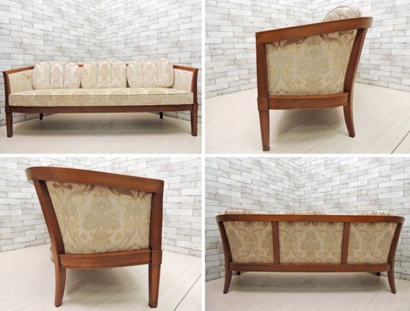 ドレクセル ヘリテイジ DREXEL HERITAGE トライユン TRIUNE アップホルスタリーソファ ベンチ 3人掛け UPHOLSTERY SOFA アメリカ US家具 ●