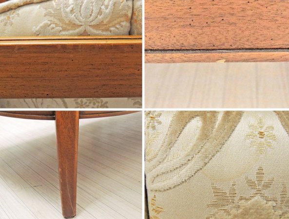 ドレクセル ヘリテイジ DREXEL HERITAGE トライユン TRIUNE アップホルスタリーソファ ベンチ 3人掛け UPHOLSTERY SOFA アメリカ US家具 ●