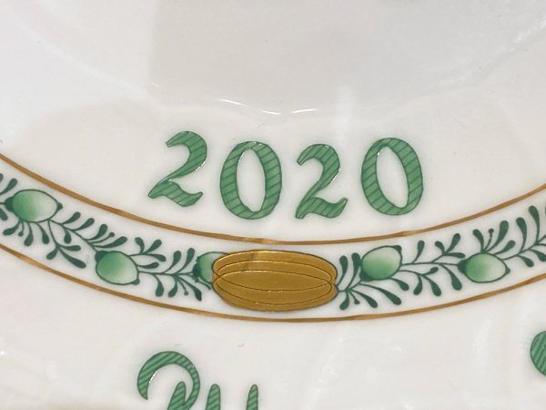 ヘレンド HEREND 干支シリーズ イヤーズプレート 2020年 ねずみ 陶器製 ハンドペイント ハンガリー ■