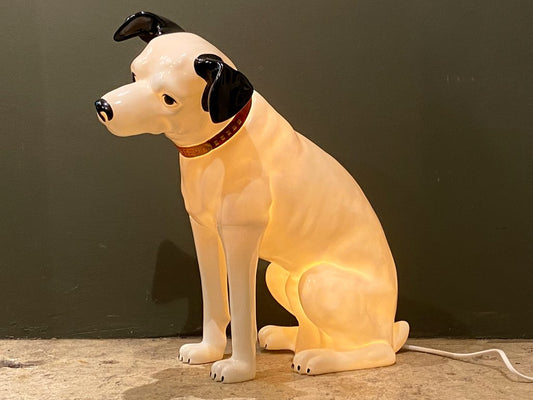 ビクター Victor ニッパー NIPPER 犬 照明 テーブルランプ 高43cm 樹脂製 ソフビ 昭和レトロ 希少 ■