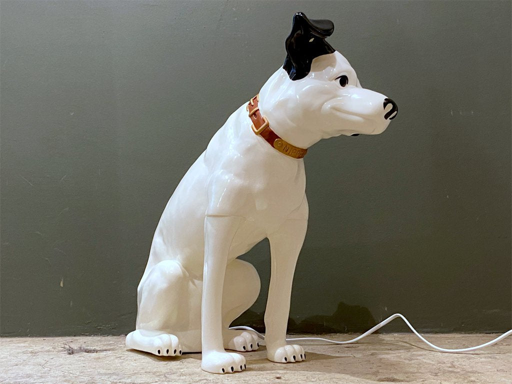 ビクター Victor ニッパー NIPPER 犬 照明 テーブルランプ 高43cm 樹脂製 ソフビ 昭和レトロ 希少 ■