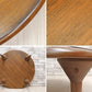 オーク材天板 × イデア IDEA 木製テーブル脚 Wood leg WAL ちゃぶ台 ラウンドローテーブル ダークブラウン リメイク品 ●
