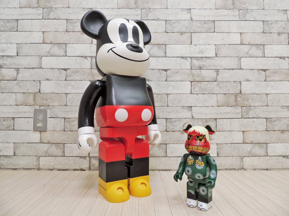 メディコムトイ MEDICOM TOY ベアブリック BE@R BRICK 1000% ミッキーマウス Mickey Mouse ディズニー Disney 高71cm 初期型 2009年 希少  ●