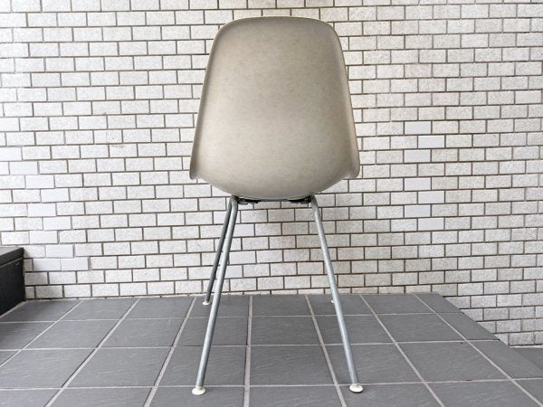 ハーマンミラー Herman Miller サイドシェルチェア 2rdビンテージ FRP パーチメント Hベース ウォールガード  C&R イームズ ■