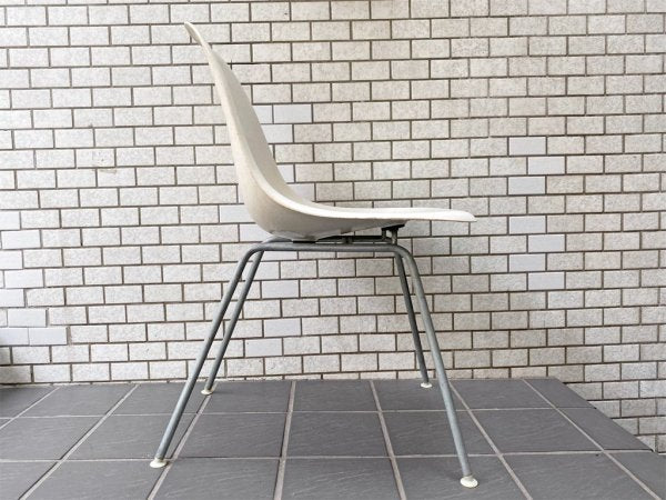 ハーマンミラー Herman Miller サイドシェルチェア 2rdビンテージ FRP パーチメント Hベース ウォールガード  C&R イームズ ■