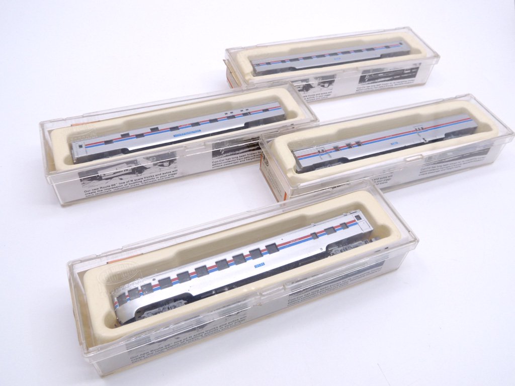 コンコー CON-COR アムトラック スーパーライナー AMTRAK Superliners 4両セット Nゲージ ケース付 鉄道模型 ●