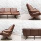 ベルグファニチャー Berg Furniture ビンテージ レザーソファ 3P チーク無垢材フレーム 本革 北欧 デンマーク ●