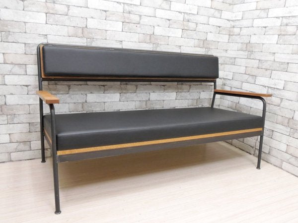 ヒロファニチャー hiro furniture ソファ 004 sofa 004 2シーターソファ ホワイトオーク × アイアン インダストリアル 定価: \173,800- ●
