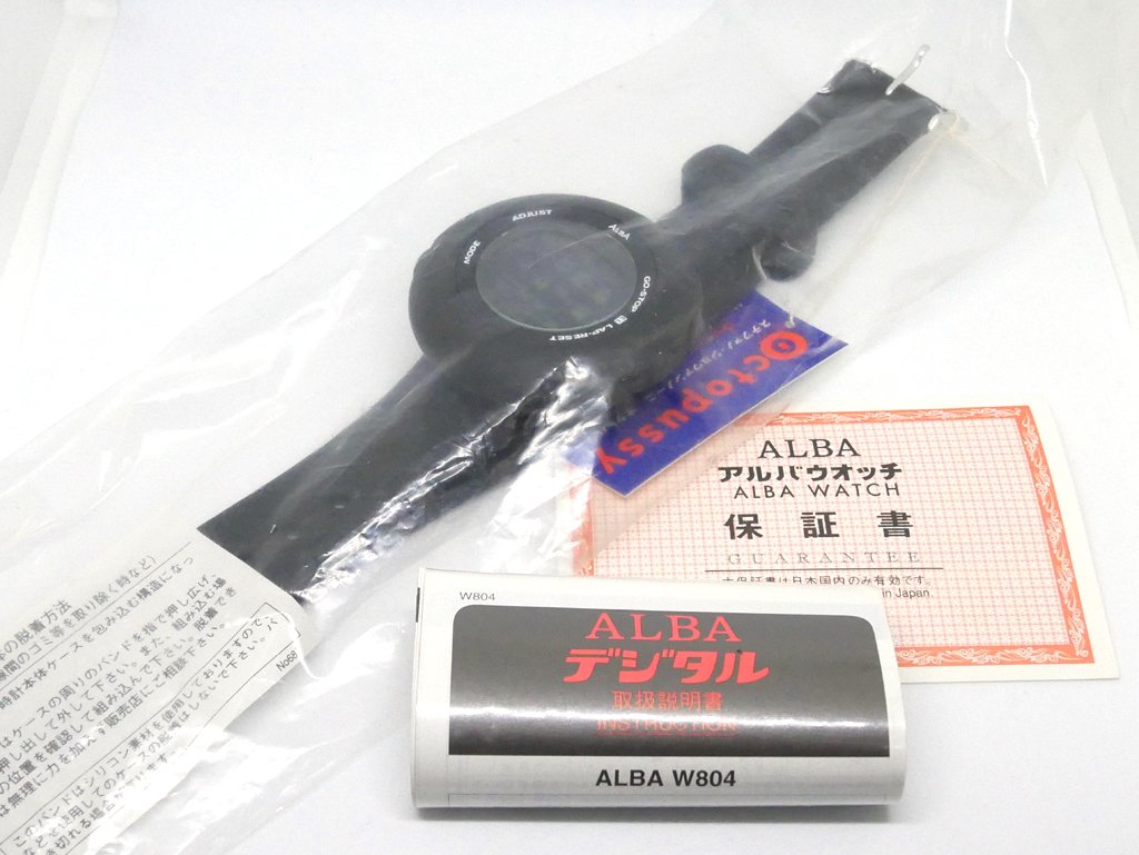 セイコー アルバ ALBA オクトパシー デジタルウォッチ ブラック デッドストック品 ステファノ・ジョヴァンノーニ デザイン ●