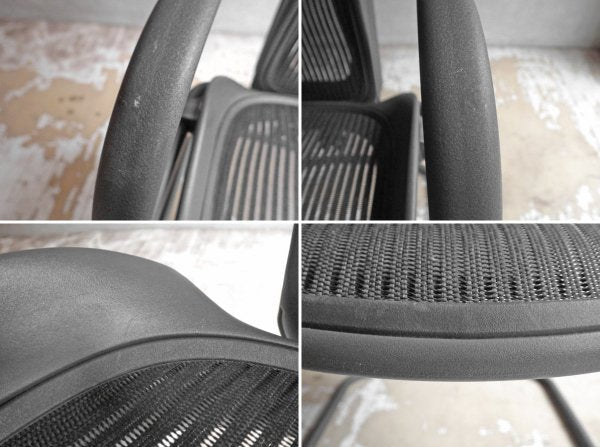 ハーマンミラー Herman Miller アーロン サイドチェア Aeron Side Chair クラシック カーボン ゲストチェア カンチレバー廃盤  定価：\100,440- ♪