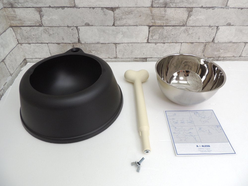 アレッシィ ALESSI ルピタ LUPITA ドッグフードボウル DOG BOWL ブラック 未使用品 元箱付 ●