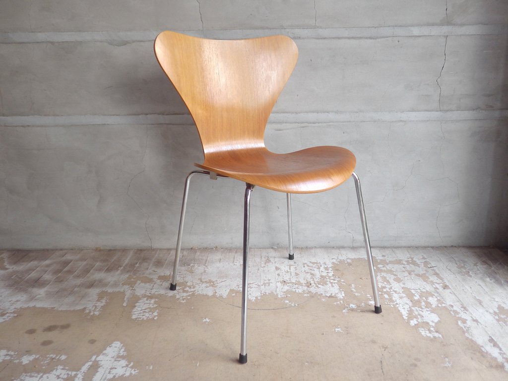 フリッツハンセン Fritz Hansen セブンチェア ナッツナチュラル アルネ・ヤコブセン Arne Jacobsen 廃番カラー デンマーク 北欧家具 B ♪