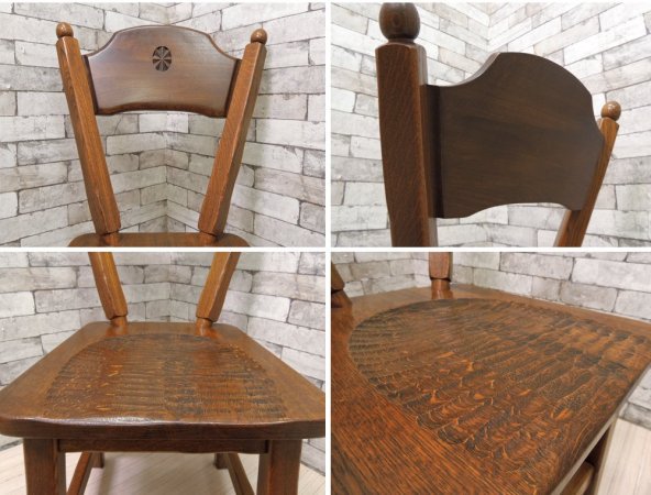 河本家具工業 Molis 木古里 ナラ無垢材 ダイニングチェア 2脚セット カントリースタイル 北海道 旭川 B●