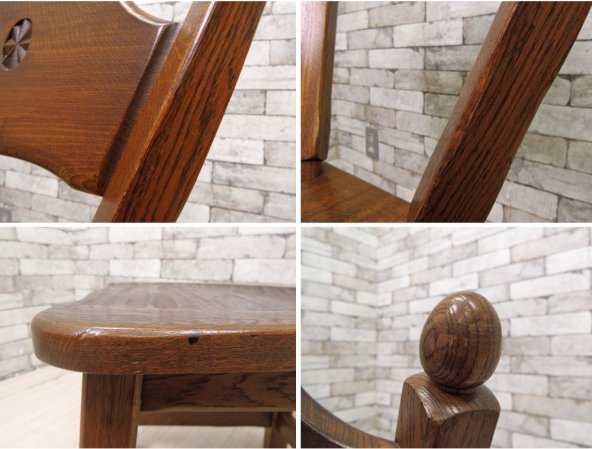 河本家具工業 Molis 木古里 ナラ無垢材 ダイニングチェア 2脚セット カントリースタイル 北海道 旭川 B●