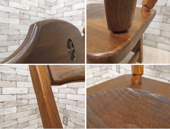 河本家具工業 Molis 木古里 ナラ無垢材 ダイニングチェア 2脚セット カントリースタイル 北海道 旭川 B●