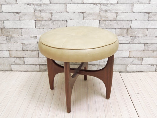 エベネゼル・グーム Ebenezer Gomme ジープラン G-PLAN フレスコ Fresco Stool ラウンド スツール UKビンテージ ●