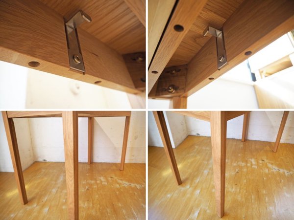 無印良品 MUJI オーク無垢材 パーソナルデスク ワークテーブル W110 引出し付 フック付 ナチュラル シンプル ★
