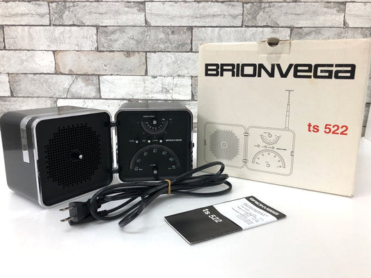 ブリオンベガ BRIONVEGA ts522 ラジオクーボ Radio Cubo ブラック 箱付き AM・FM対応 イタリア製 復刻 ●