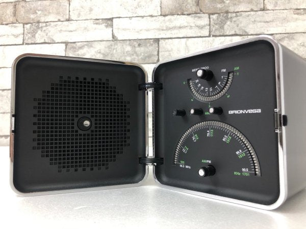 ブリオンベガ BRIONVEGA ts522 ラジオクーボ Radio Cubo ブラック 箱付き AM・FM対応 イタリア製 復刻 ●