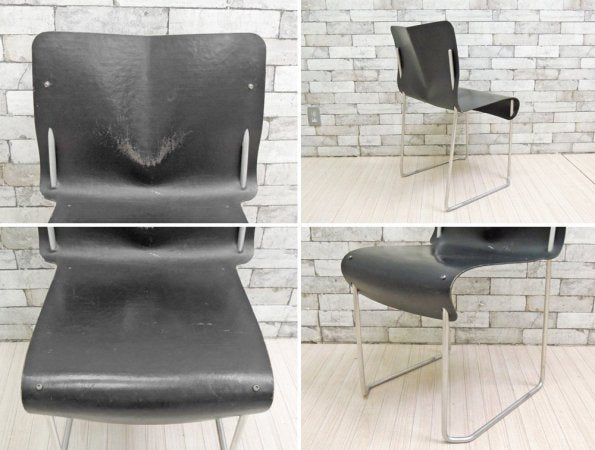 カッシーナ Cassina ixc インターデコール Interdecor オリオ チェア OLIO CHAIR ファイバーボード × アルミ ダイニングチェア スタッキングチェア ブラック ●