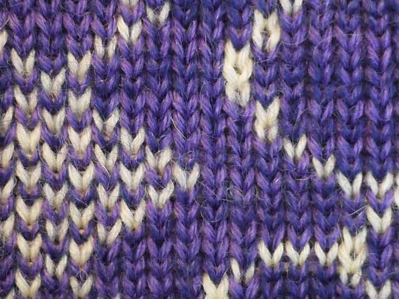 紀編物製作 ハンドメイド ニット編み工房 ボタン付きえりまき 丸と菱 紫 新品 ●