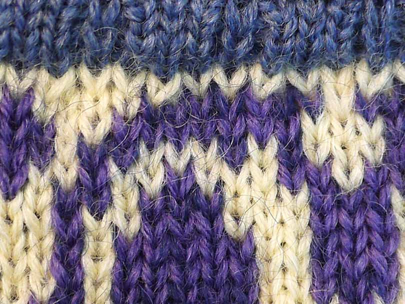 紀編物製作 ハンドメイド ニット編み工房 指だしグローブ 楕円 青紫 新品 ●