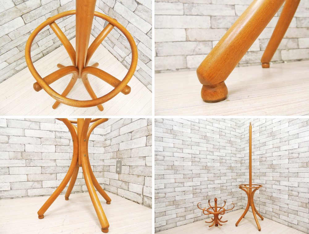 フランス ビンテージ French Vintage ベントウッド コートハンガー 木味 クラフト 店舗什器 A ●