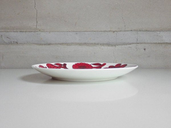 グスタフスベリ Gustavsberg レッドアスター RED ASTER プレート Φ17cm 復刻版 北欧食器 A ♪
